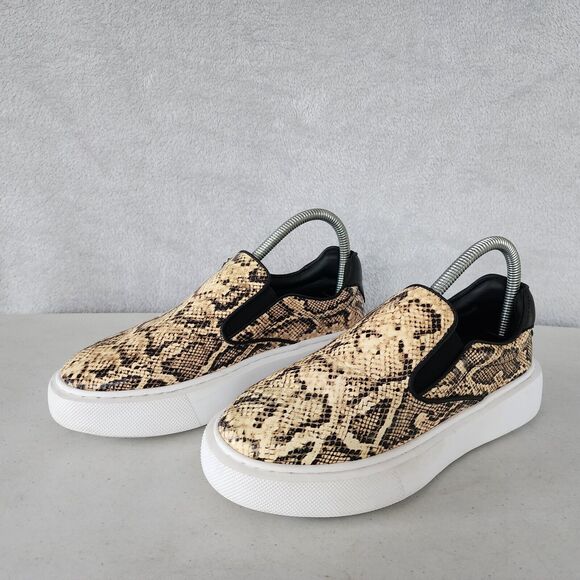 Rebecca Minkoff Shoes Womens 7 Python Snakeskin Print Slip On Sneakers Leather - Picture 4 of 13